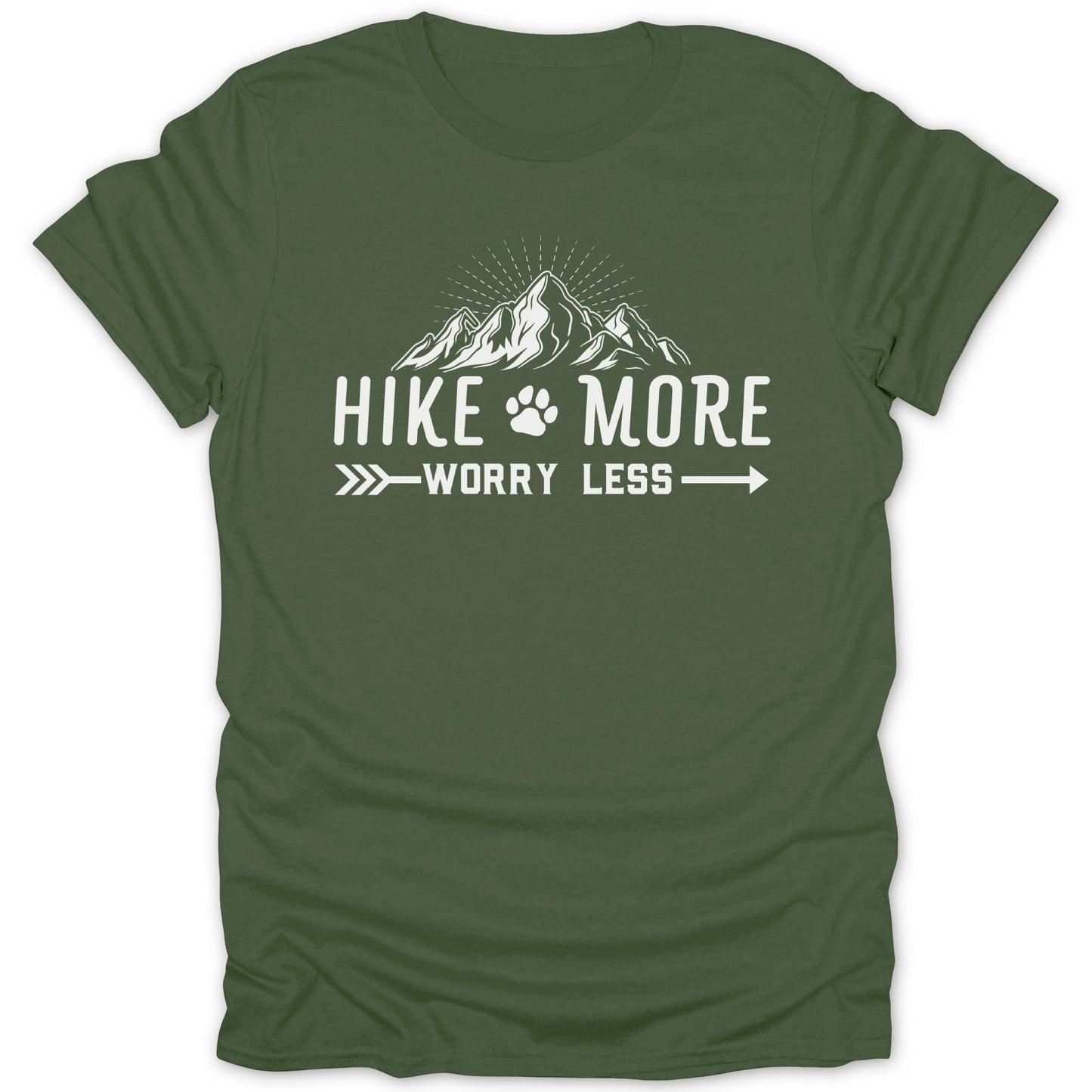 Hike More Worry Less Arrow Graphic T-Shirt