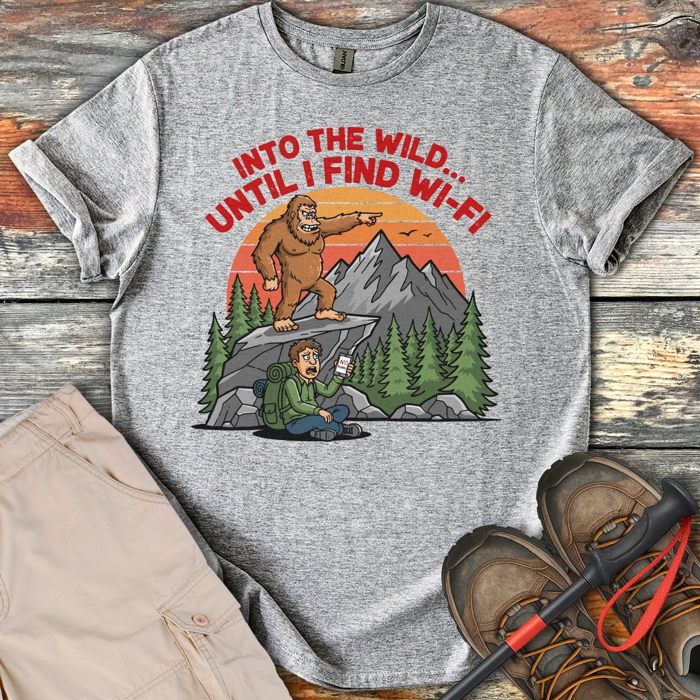 Into The Wild Until I Find Wi-Fi Funny Shirt product